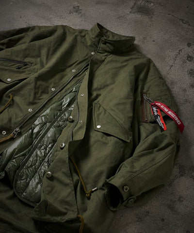 ALPHA INDUSTRIES × NANGA × FREAK'S STORE / 3WAY M-65可拆羽絨 內膽魚尾 派克大衣外套（日本聯名限定）