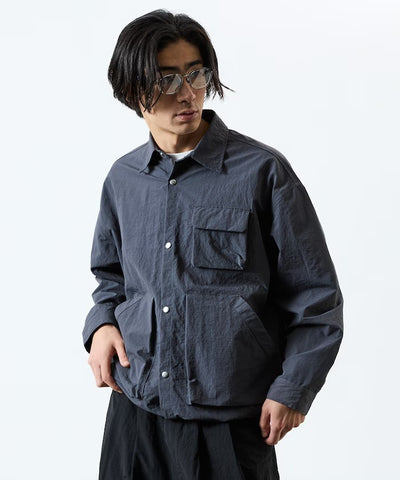 FREAK'S STORE / 大廓形機能口袋尼龍襯衫外套