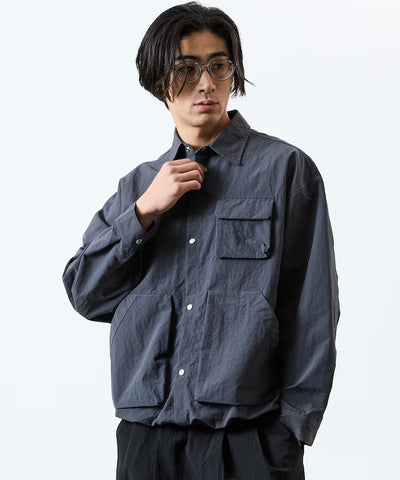 FREAK'S STORE / 大廓形機能口袋尼龍襯衫外套
