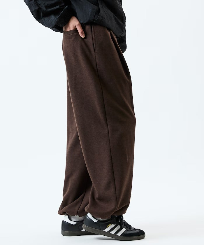 FREAK'S STORE / 空氣層針織打褶寬版鬆緊褲