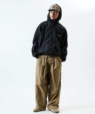 FREAK'S STORE / 2WAY打褶寬版尼龍機能褲