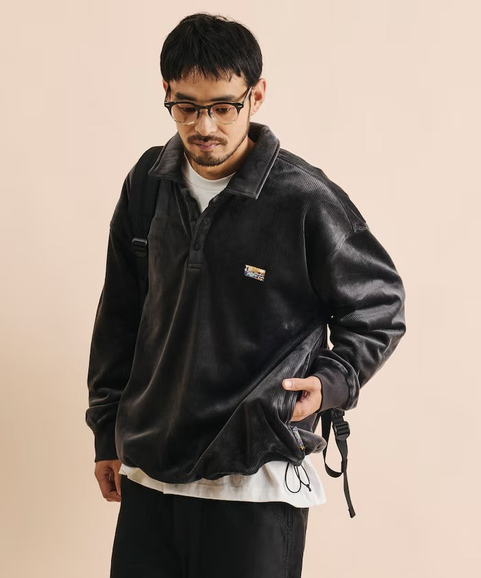 FREAK'S STORE / 寬鬆燈芯絨內刷毛 Polo衫