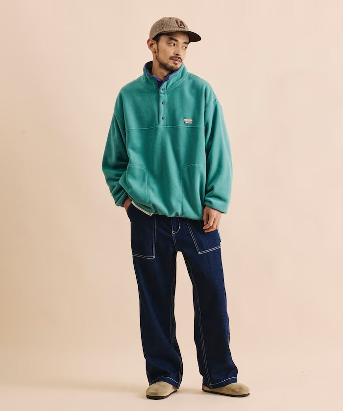 FREAK'S STORE / 寬鬆刷毛半開襟套頭衫