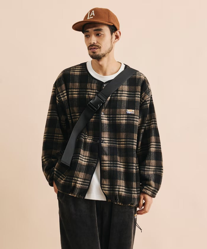 FREAK'S STORE / 寬鬆刷毛按扣開襟外套