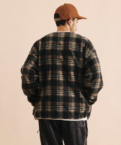 FREAK'S STORE / 寬鬆刷毛按扣開襟外套