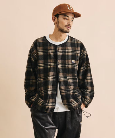 FREAK'S STORE / 寬鬆刷毛按扣開襟外套