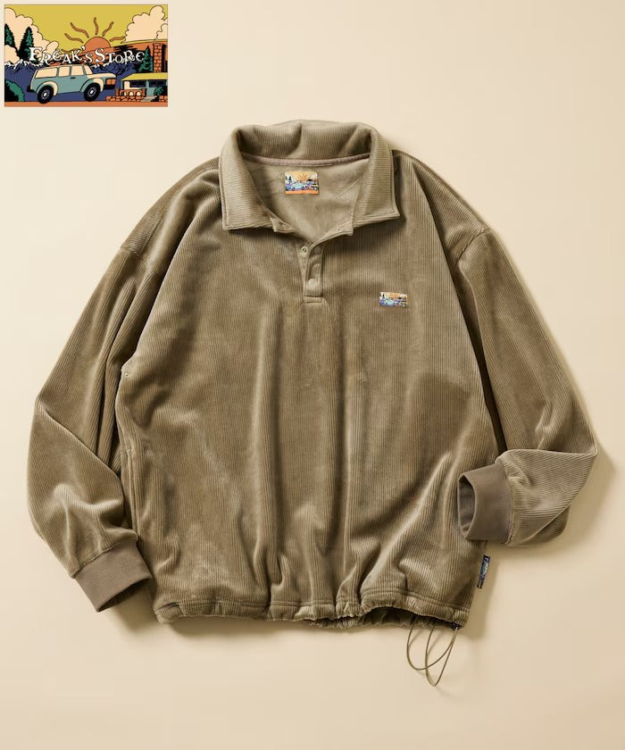 FREAK'S STORE / 寬鬆燈芯絨內刷毛 Polo衫