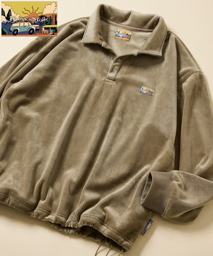 FREAK'S STORE / 寬鬆燈芯絨內刷毛 Polo衫
