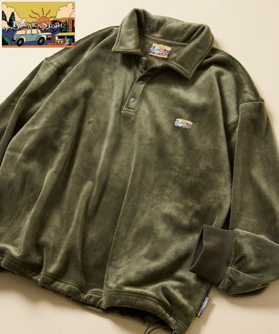 FREAK'S STORE / 寬鬆燈芯絨內刷毛 Polo衫