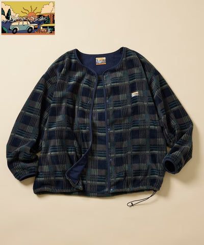 FREAK'S STORE / 寬鬆刷毛按扣開襟外套