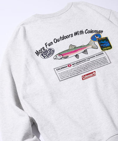 Coleman × FREAK'S STORE / 鱒魚釣具背印 圓領衫（日本聯名限定）