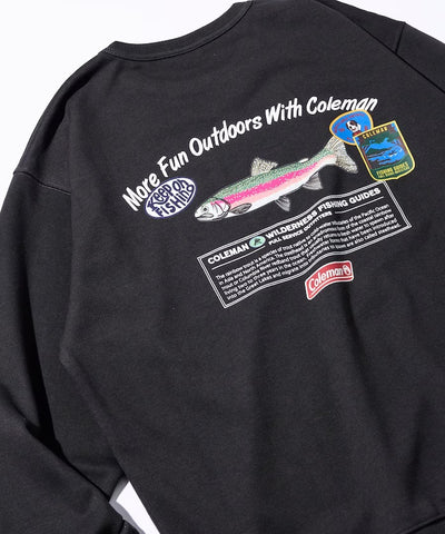 Coleman × FREAK'S STORE / 鱒魚釣具背印 圓領衫（日本聯名限定）