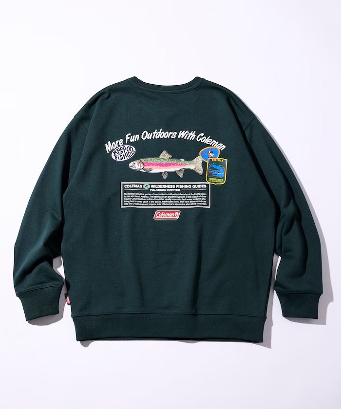 Coleman × FREAK'S STORE / 鱒魚釣具背印 圓領衫（日本聯名限定）