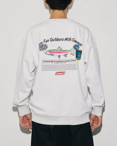 Coleman × FREAK'S STORE / 鱒魚釣具背印 圓領衫（日本聯名限定）