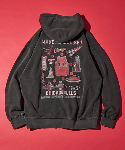 NBA × FREAK'S STORE / 球隊插畫背印 亨利領連帽衫（日本聯名限定）