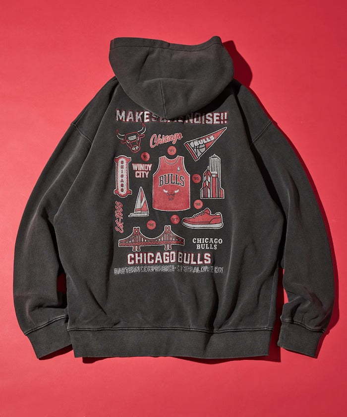 NBA × FREAK'S STORE / 球隊插畫背印 亨利領連帽衫（日本聯名限定）