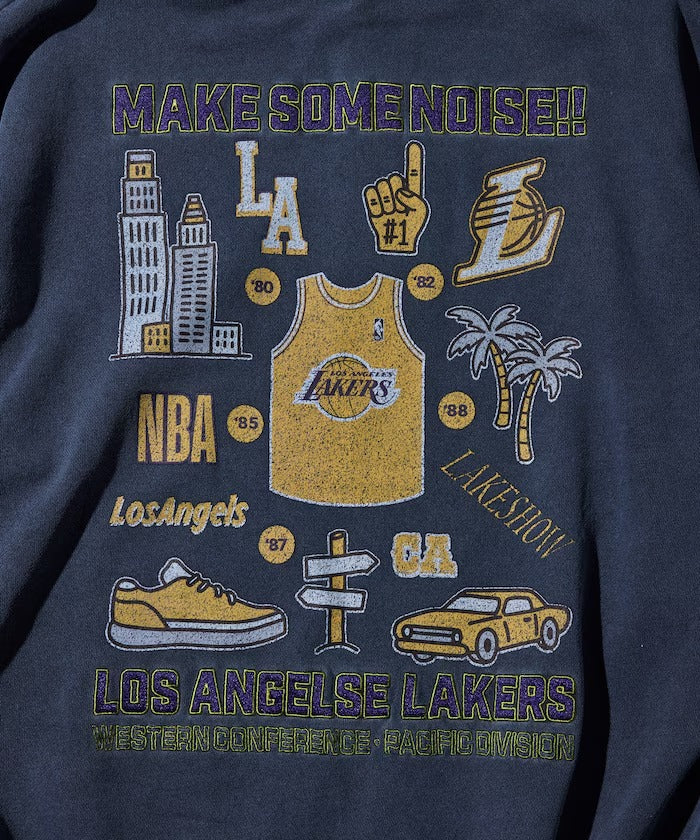 NBA × FREAK'S STORE / 球隊插畫背印 亨利領連帽衫（日本聯名限定）