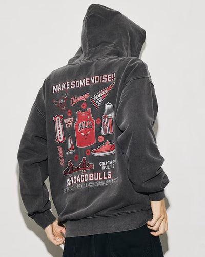 NBA × FREAK'S STORE / 球隊插畫背印 亨利領連帽衫（日本聯名限定）
