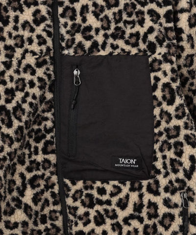 TAION / 山系高領 拉鍊毛絨外套