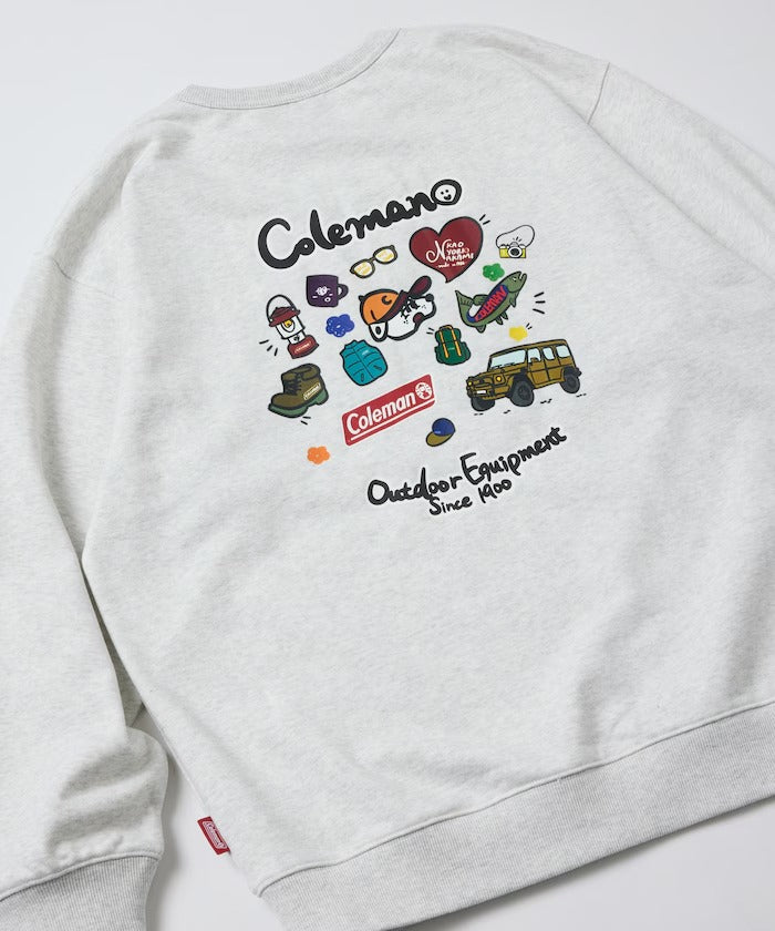 Coleman × kaoyorinakami / 戶外滿版圖案圓領衫（日本聯名限定）