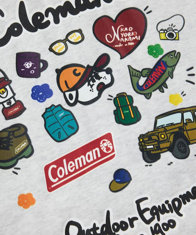 Coleman × kaoyorinakami / 戶外滿版圖案圓領衫（日本聯名限定）