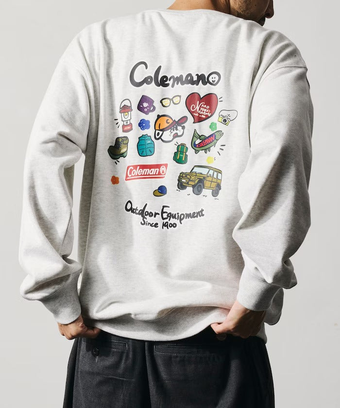 Coleman × kaoyorinakami / 戶外滿版圖案圓領衫（日本聯名限定）
