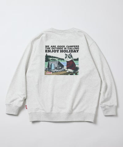 Coleman × FREAK'S STORE / 復古型錄貓咪圖案 圓領衫（日本聯名限定）
