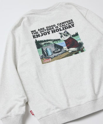 Coleman × FREAK'S STORE / 復古型錄貓咪圖案 圓領衫（日本聯名限定）