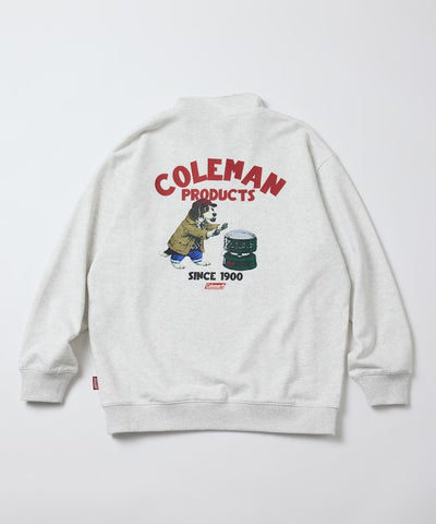 Coleman × FREAK'S STORE / 復古型錄狗狗圖案 拉鍊半領衫（日本聯名限定）