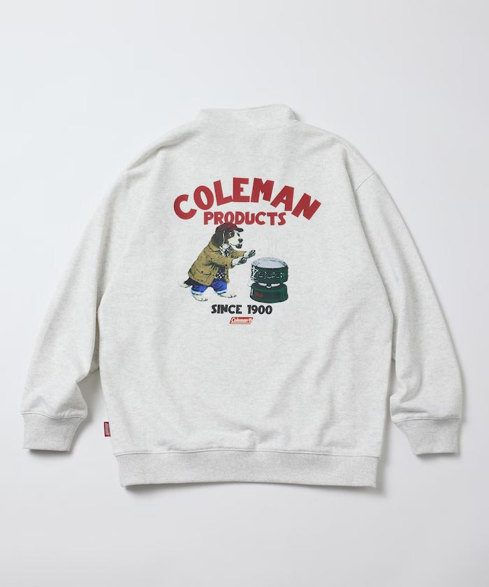 Coleman × FREAK'S STORE / 復古型錄狗狗圖案 拉鍊半領衫（日本聯名限定）