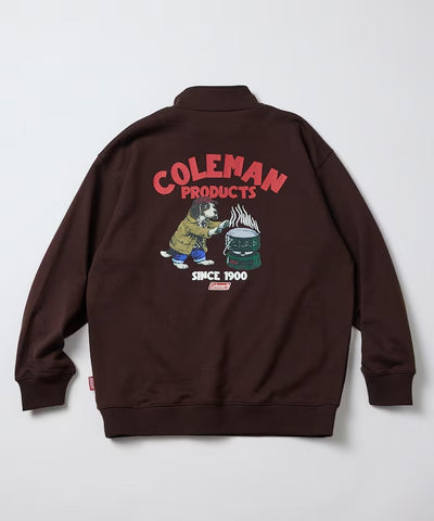 Coleman × FREAK'S STORE / 復古型錄狗狗圖案 拉鍊半領衫（日本聯名限定）