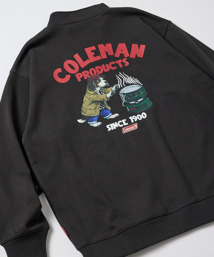 Coleman × FREAK'S STORE / 復古型錄狗狗圖案 拉鍊半領衫（日本聯名限定）