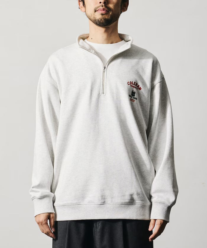 Coleman × FREAK'S STORE / 復古型錄狗狗圖案 拉鍊半領衫（日本聯名限定）