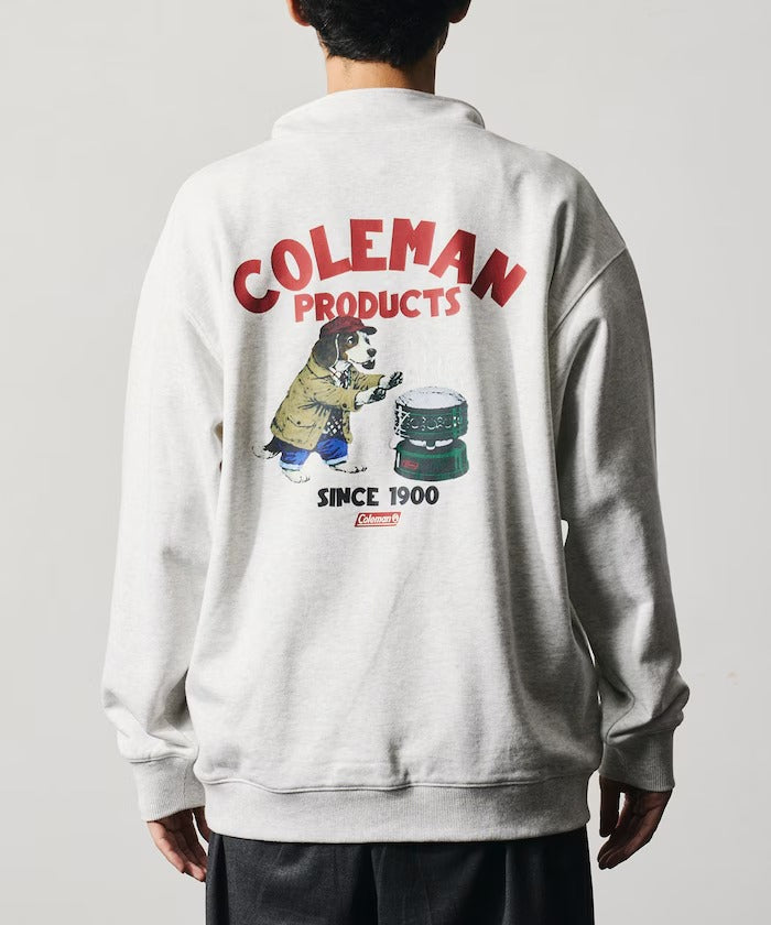 Coleman × FREAK'S STORE / 復古型錄狗狗圖案 拉鍊半領衫（日本聯名限定）
